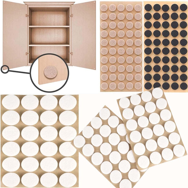 DIY Crafts DIY Crafts 12, 25mm, 12 Pcs, Mix 3 Shades Round Furniture Felt Pads Self Adhesive Protects Kitchen Cabinets, Drawers, Desks and Furniture Against Bumps and (12, 25mm)  - Image 1