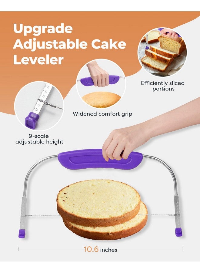 Kootek Kootek 51 Pcs Cake Decorating Kit, 12" Aluminum Alloy Cake Turntable, 10 Numbered Icing Tips, Offset and Straight Spatulas, Cake Leveler, Pastry Bags Baking Supplies  - Image 4