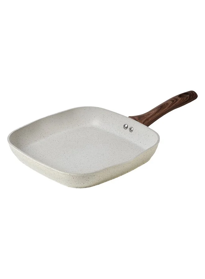 PARFAIT High Quality Forged Aluminum Grill Pan Cream and Brown 26 x 26 cm HFG-01C