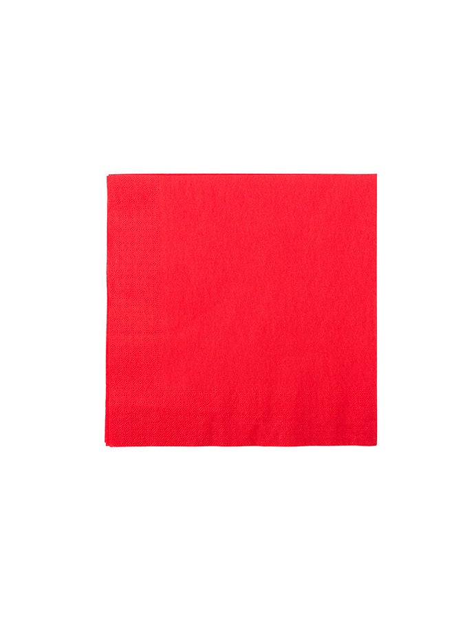 Restaurantware-Luxenap 15.5 x 15.3 Inch 2-Ply Dinner Napkins, 50 Disposable Napkins - Linen Feel, Soft And Absorbent, Red Paper Folded Napkins, Square, For Lunch, Dinner, Or Everyday Use - Image 1