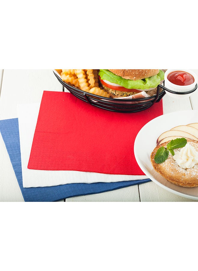 Restaurantware-Luxenap 15.5 x 15.3 Inch 2-Ply Dinner Napkins, 50 Disposable Napkins - Linen Feel, Soft And Absorbent, Red Paper Folded Napkins, Square, For Lunch, Dinner, Or Everyday Use - Image 3