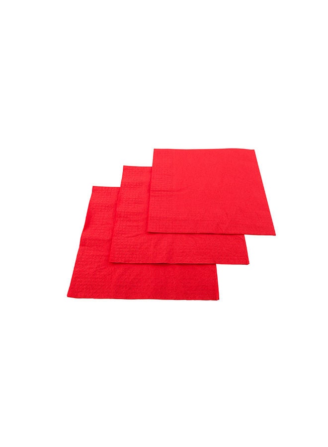 Restaurantware-Luxenap 15.5 x 15.3 Inch 2-Ply Dinner Napkins, 50 Disposable Napkins - Linen Feel, Soft And Absorbent, Red Paper Folded Napkins, Square, For Lunch, Dinner, Or Everyday Use - Image 2