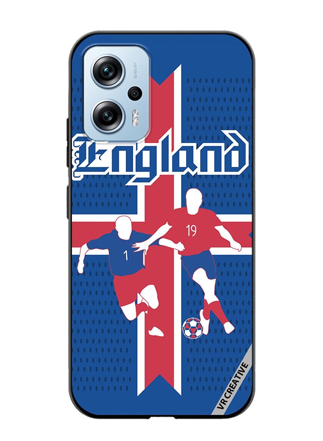 VR CREATIVE Protective Case Cover For Xiaomi Poco X4 GT Sports Soccer Football England Design Multicolour - Image 1