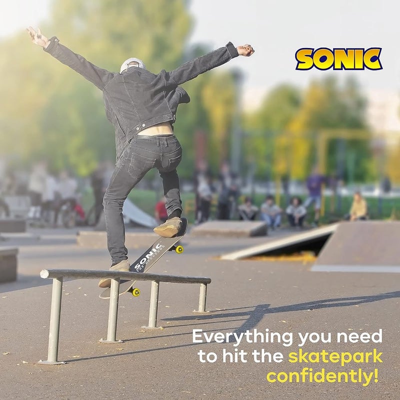 VOYAGER Sonic The Hedgehog Character Skateboards - Cruiser Skateboard with ABEC 5 Bearings, Durable Deck, Smooth Wheels (Choose from Sonic, Knuckles, Tails or Sonic & Friends) - Image 5