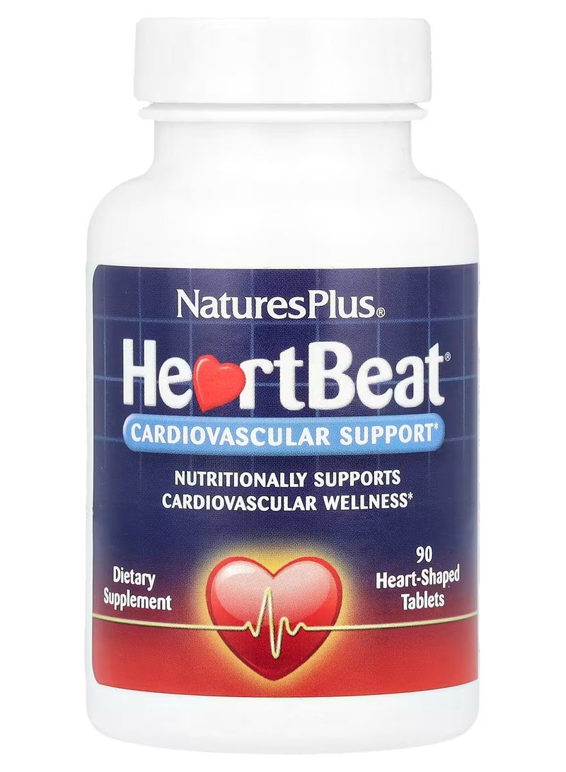 NaturesPlus HeartBeat  Cardiovascular Support 90 Heart-Shaped Tablets - Image 1