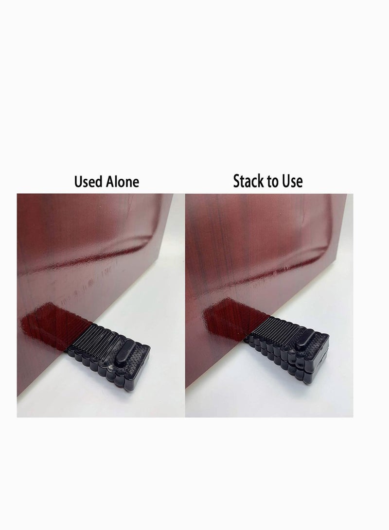 Door Stopper Rubber Wedge - Sturdy and Stackable Stoppers Slip-Resistant Stop Works on All Floor Surfaces The Tiles, Carpet, Wood Laminate Floor, 10 Pack - Image 3