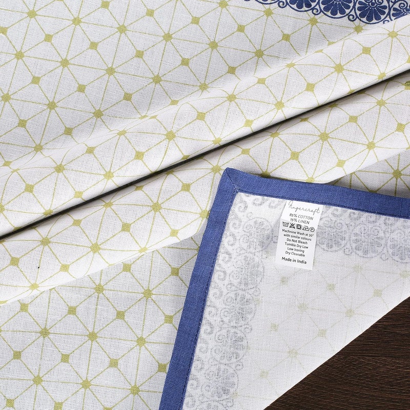 FINGERCRAFT Cloth Napkins Set of 12 Cotton Linen Blend Printed Dinner Napkins Cloth Mitered Corner Perfect for Parties Dinners Weddings Cocktail Christmas Easter 20x20 Lemon Leaf - Image 5