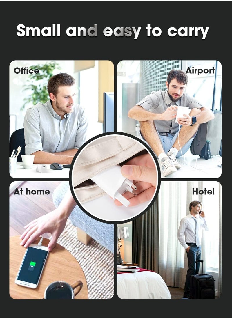FLOWING - iPhone 20W Fast Charger | USB C Wall Fast Charger with 1m USB C to Lightning Cable Compatible with iPhone 16/16 Pro/16 Pro Max/15/14/SE2020/11/XR/XS Max/X/iPad - Image 1
