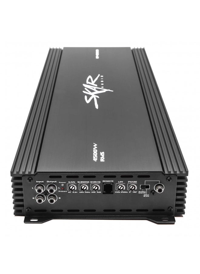 SKAR AUDIO - Skar Audio RP-4500.1D Monoblock Class D MOSFET Amplifier with Remote Subwoofer Level Control, 4500W - Image 1