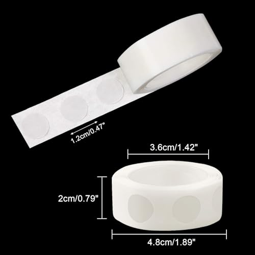 UPINS 6000 Pcs Balloon Glue Removable Adhesive Tape Double Sided Point Dots, 60 Rolls - Image 2