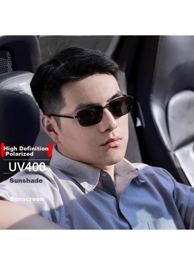 Lovedru Lafudru Folding Sungl For Men, Square And Round Face, High-definition Polarized Photochromic Sungl, For Driving, Outdoor Use, Uv Protection, Fishing, Uni, Driving Goggles, Uv400 Sun Protection Gl, Bs2412 - Image 2