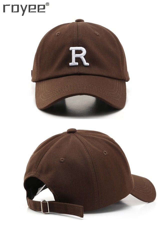 Royee - (White*1pcs) Baseball Cap Women and Men Fashion Adjustable Hat Summer Sun Caps Cotton Soft Top Hat Hip Hop Snapback Hat - Image 1