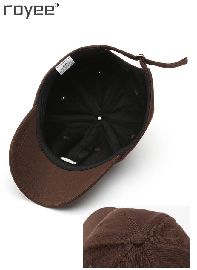 Royee - (White*1pcs) Baseball Cap Women and Men Fashion Adjustable Hat Summer Sun Caps Cotton Soft Top Hat Hip Hop Snapback Hat - Image 1