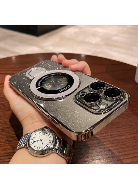Magnetic Absorbing Invisible Bracket For Apple Phone Case Electroplated Glitter Premium All-inclusive Case Multiple Models Available