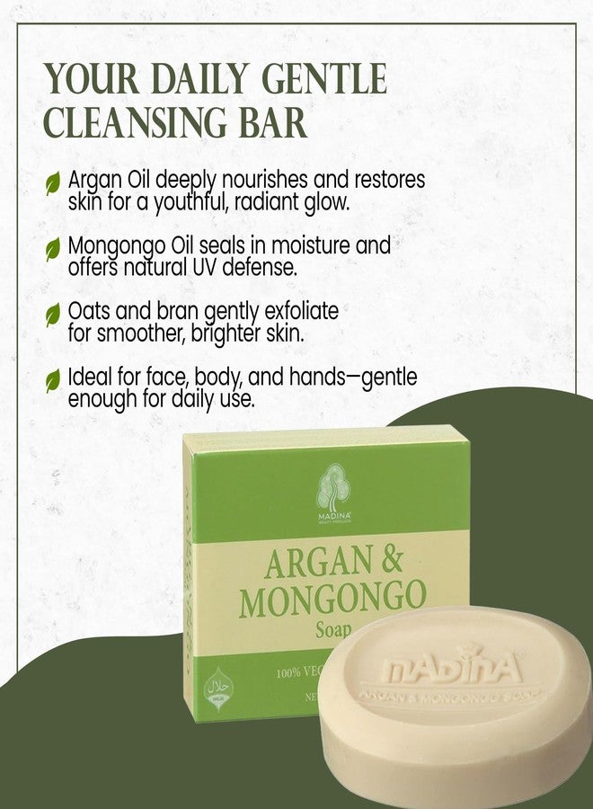Madina Argan & Mongongo Soap Bar – Hydrating, Deep Moisturizing, Antioxidant, Natural Oils, Gentle Cleanser for Face & Body, For Dry & Sensitive Skin, 6 Pack (3.5 oz Each - Image 3
