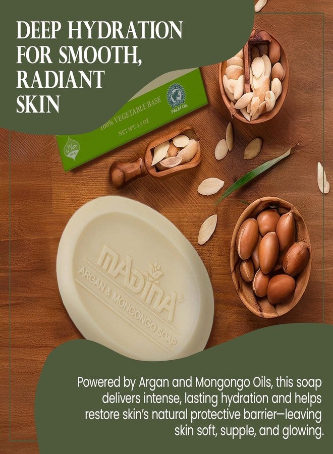 Madina Argan & Mongongo Soap Bar – Hydrating, Deep Moisturizing, Antioxidant, Natural Oils, Gentle Cleanser for Face & Body, For Dry & Sensitive Skin, 6 Pack (3.5 oz Each - Image 4