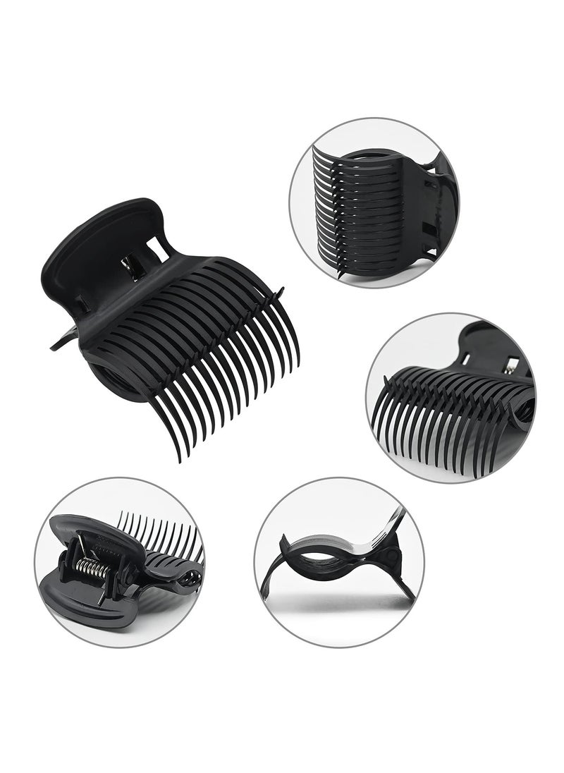 GNAFOTU 12 Pcs Hair Curler Claw Clips, Plastic Hot Roller Clips Replacement Hair Perm Insulation Clip Safety & Heat Resistance Heated Roller Clips for Women Girls Hair Section Styling Hair Salon  - Image 3