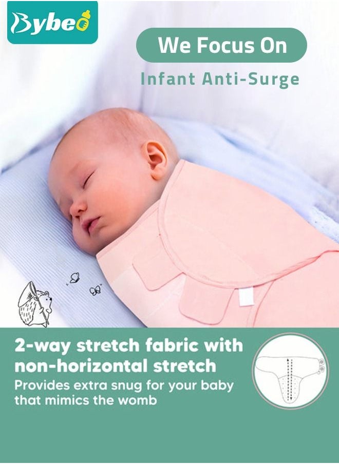 Bybeo - 6 PCS Baby Swaddle Blanket Wrap Cap Set Newborn Infant Sleep Sack With Caps 100% Breathable Cotton 0-4 Month - Image 1