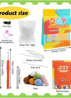 Excefore Crochet Kits for Beginners Adults, Complete Crochet Set with Potted Animals, Yarn, Hooks, and Instructions - Perfect Beginner Knitting Kit for Adults - Elephant Design  - Image 2