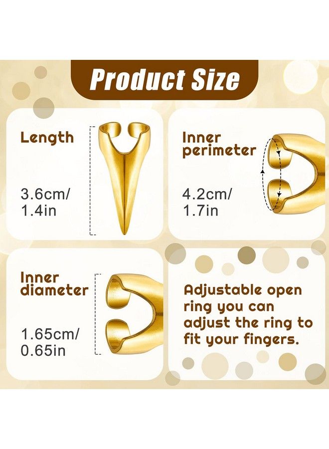 Hicarer 10 Pieces Adjustable Hair Parting And Selecting Tool Hair Sectioning Ring Nail Finger Metal Hair Parting Ring For Sectioning Hair Extensions Braiding Hair Installation Hair Styling (Gold) - Image 4
