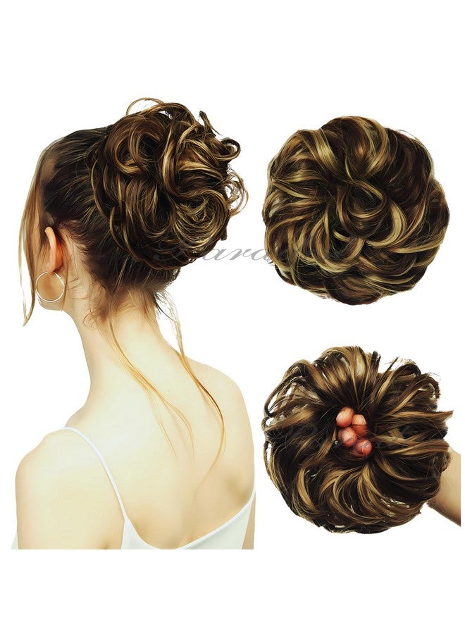 Paradise Juda Hair Bun/Artificial Bun For Hair Juda/Juda Hair Bun Accessories/Juda Hair Band Free Size (Golden Highlights) - Image 1
