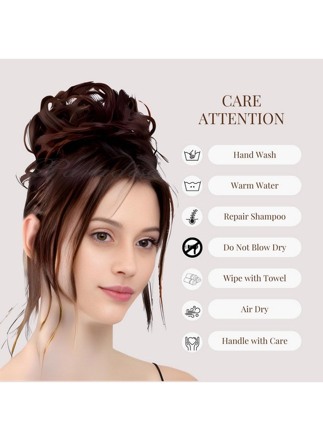 Paradise Juda Hair Bun/Artificial Bun For Hair Juda/Juda Hair Bun Accessories/Juda Hair Band Free Size (Golden Highlights) - Image 3