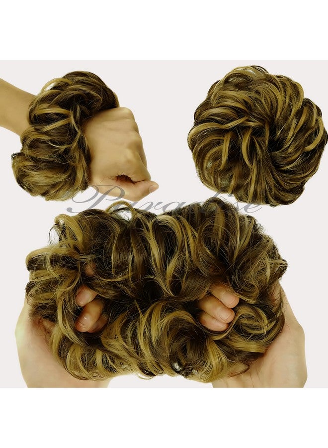 Paradise Juda Hair Bun/Artificial Bun For Hair Juda/Juda Hair Bun Accessories/Juda Hair Band Free Size (Golden Highlights) - Image 5