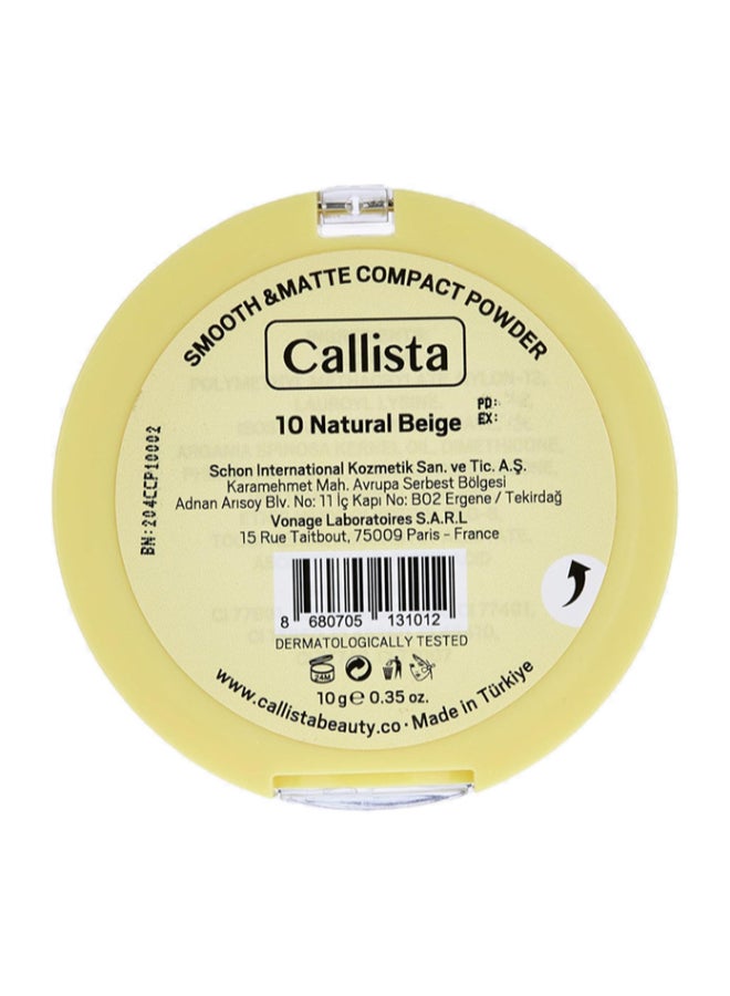 كاليستا - بودرة مضغوطة سموث آند مات 10 - - بيج طبيعي - Image 3