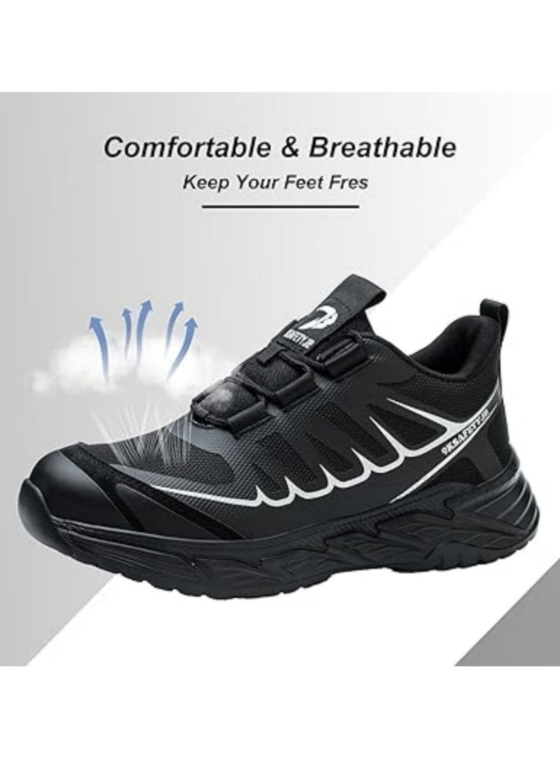 Verci - Men's steel shoes, indestructible, comfortable, resistant steel safety shoes for men, light safety shoes (44 EUR) - Image 1