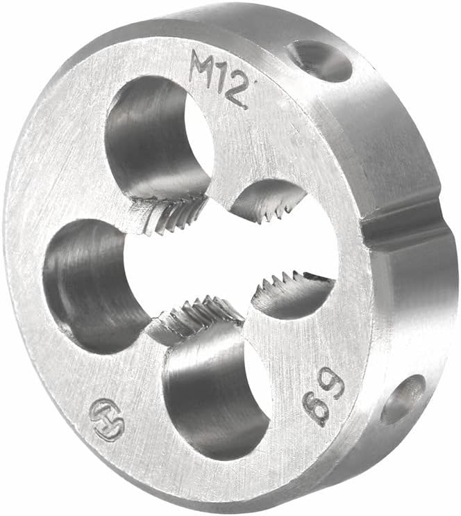 Mactoom 12mm x 1.25 HSS Metric Tap and Die Set Right Hand Thread,Tapping DIY Tool 3pcs (M12 x 1.25mm) - Image 4