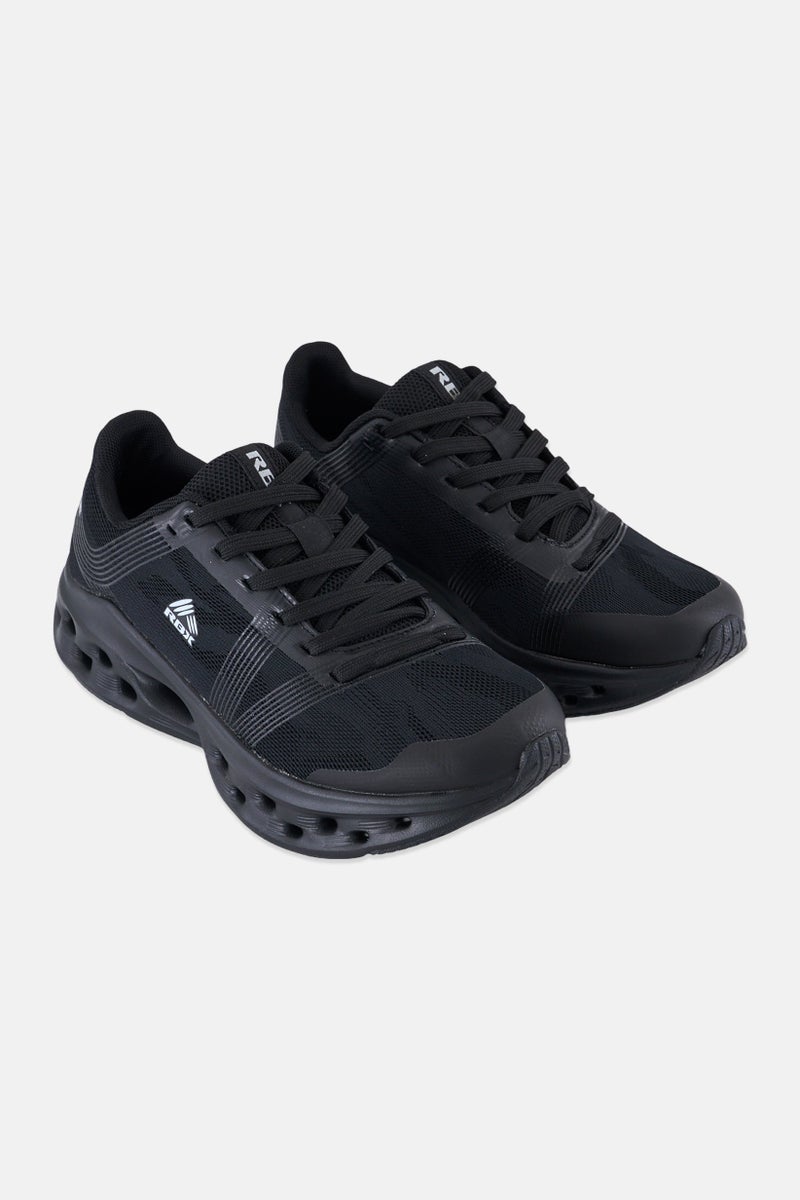 RBX Women Mesh Lace Up Running Shoes, Black  - Image 1