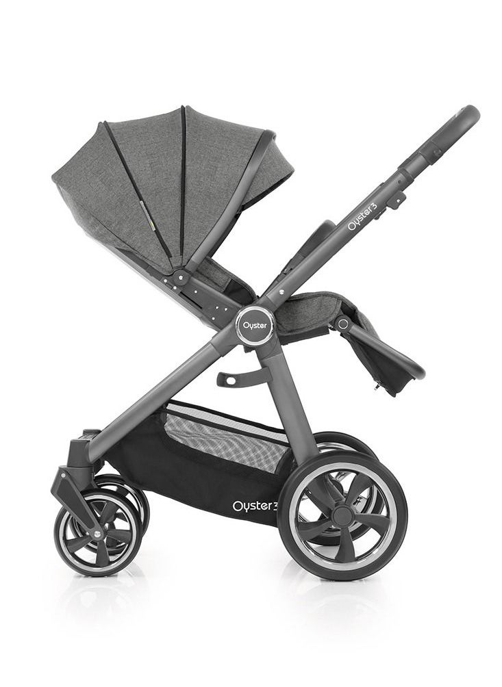 oyster - Babystyle Oyster 3 Premium Compact Fold Baby Stroller From Birth to 22 Kg -Mercury City Grey - Image 1