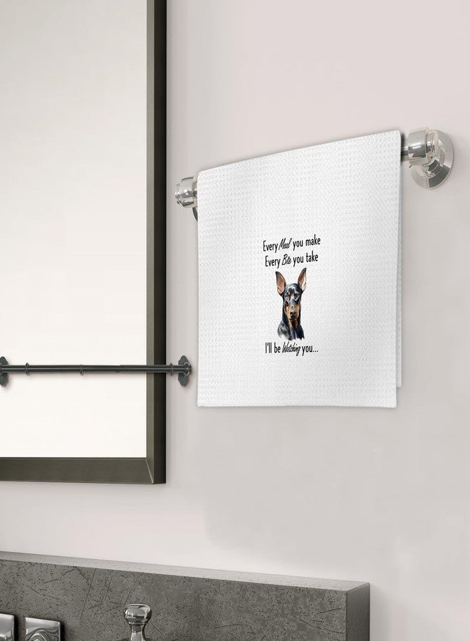 FIicy Doberman Gifts Kitchen Towels Set of 2, Doberman Dog Lover Gifts Dish Towels, DobermanDog Owner Gift Decorative Hand Towels for Kitchen,Gift for DobermanDog Lovers Kitchen Decor(16x24 Inch) - Image 3