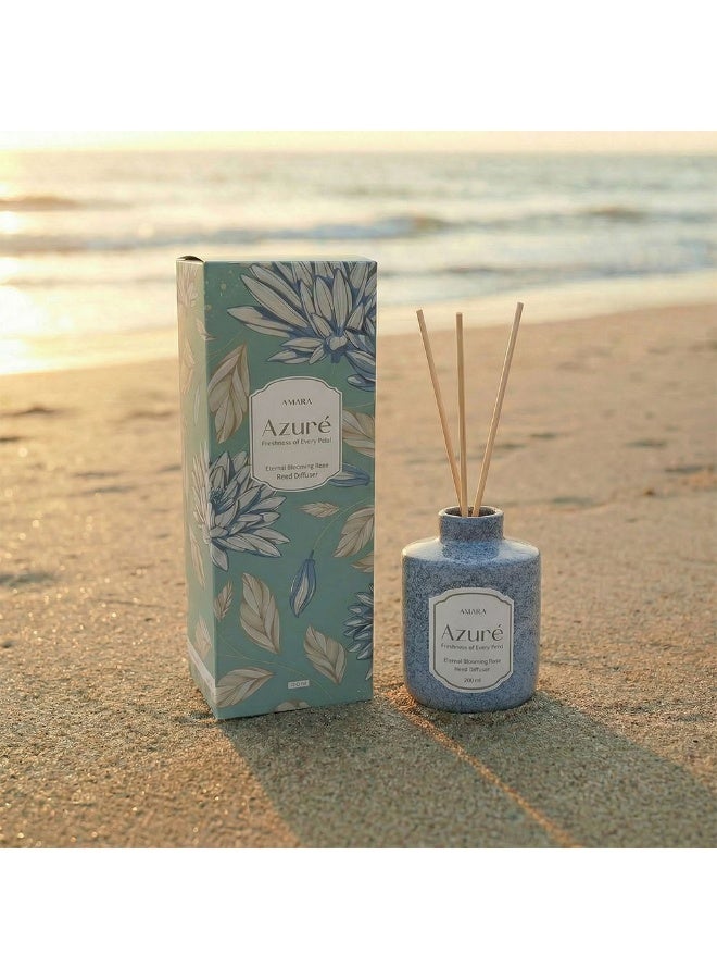DANUBE HOME Azure Rose Reed Diffuser 200ml Home Fragrance Long Lasting Aroma Oil Air Freshener Luxury Scent - Image 3