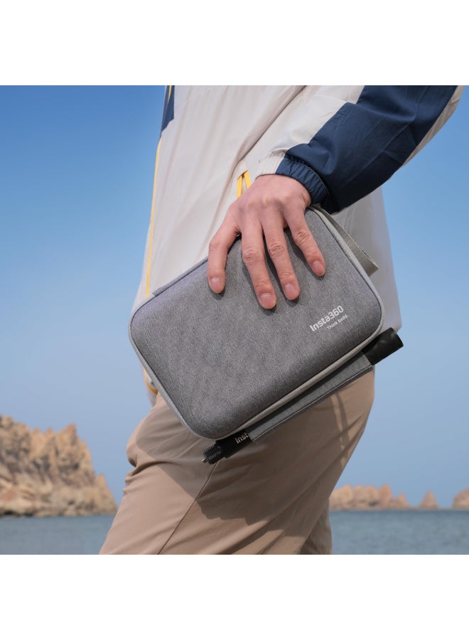 Insta360 Carry Case for X5 Action Camera and Accessories | Snug Fit for X5 Camera, Batteries, Fast Charge Case, Release Mount, Quick Reader, & 114cm Invisible Selfie Stick, Compact & Durable - Grey - Image 4