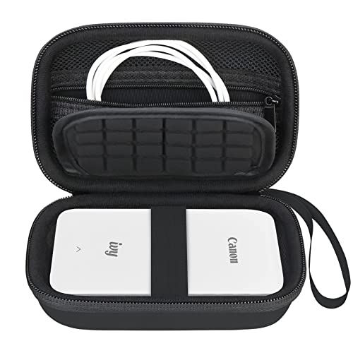 Elonbo Carrying Case for Canon Ivy 2 Canon Ivy Mini Photo Printer Portable Instant Smartphone Color Print Digital Camera Hard Travel Bag Wireless Mobile Picture Printer Storage Holder Black - Image 1