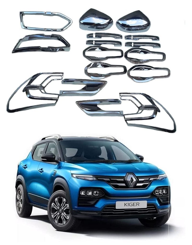 DDSONS Car Chrome Combo Exterior Accessories Kit For Renault Kiger - Adult - Image 1