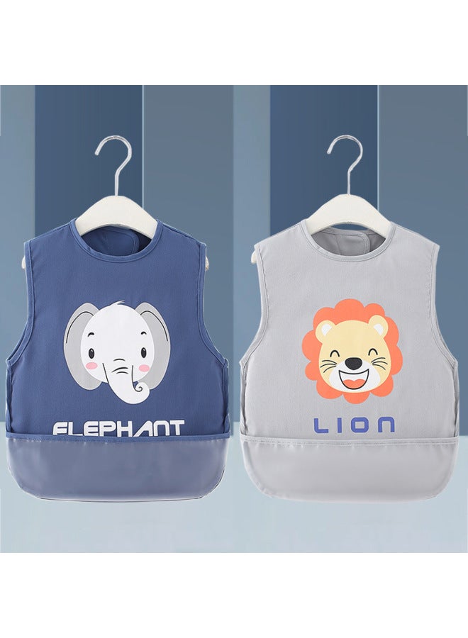 Children's Sleeveless Smock For Eating, Waterproof And Anti-dirty, Fashionable Outer A, Baby Summer Protective Clothing, Baby Reverse Wearing Bib