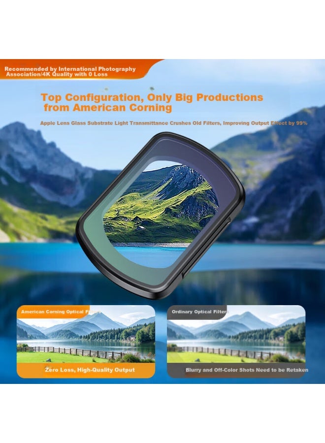 Youfes Yanfeis dji Pocket 3 Filter Set Magnetic Dji Expansion Accessories Uv Protection Lens Cpl Polarizing Lens Black Soft 1/4 Soft Light Adjustable Nd Dimming Lens - Image 4