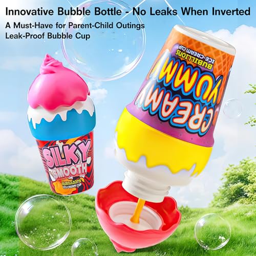 ZOENMG Upside Down LeakProof Bubbles Tumble for Toddlers 13 4 Packs MessFree Kids Outdoor Toys for Toddler 24 Years OldEaster Basket StuffersBirthday Party Favors for Boys Girls - Image 5