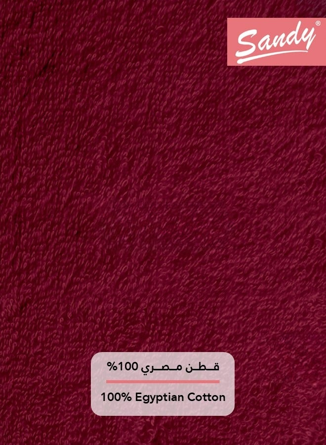 ساندي طقم مناشف حمام كبيرة جدا ساندي بجودة الفنادق قطن 100% صنعت في مصر، ناعمة وسريعة الجفاف وعالية الامتصاص (عبوة من قطعتين - 90×180 سم) - احمر - Image 5