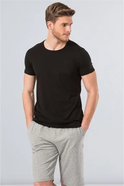 cacharel 2169 Modal O Neck Men's T-Shirt - Black