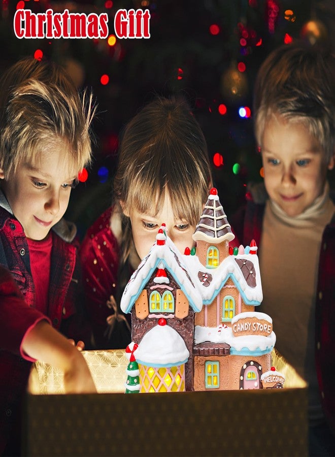 Vipush Christmas Village House Charming Christmas Ceramic Candy Store Decoration with Lights – Perfect Illuminated Holiday Centerpiece for Your Festive Decor - Image 5