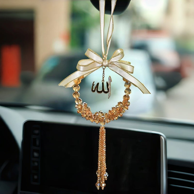 Crystal Car Hanging Ornament Rearview Mirror Pendant Decoration - Image 1