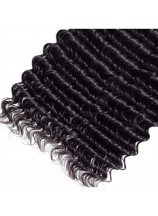 FQ 10A Brazilian Deep Wave Human Hair Bundles 1 Bundle 30" Deep Curly Weave Hair Bundles Unprocessed Virgin Brazilian Deep Wave Human Hair Bundles Natural Color - Image 5