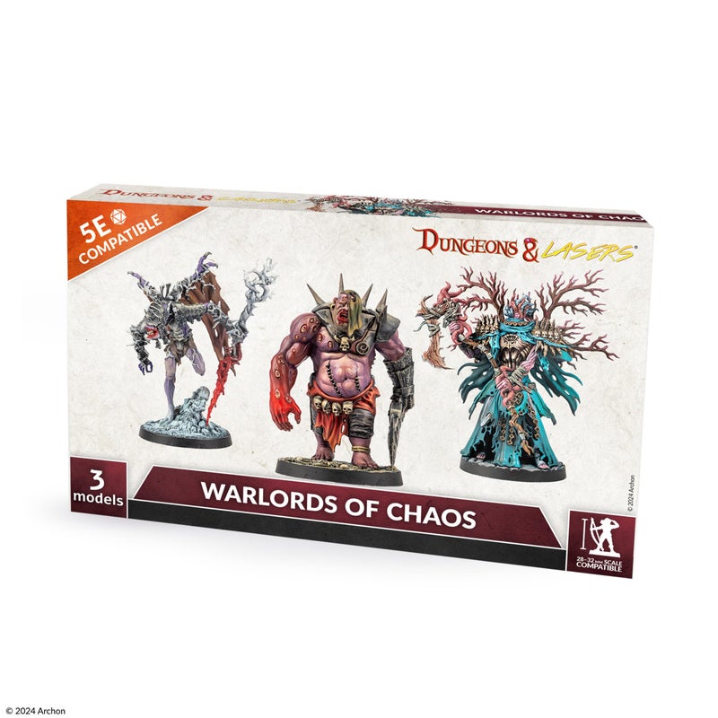 Dungeons & Lasers Dungeons Lasers Warlords of Chaos Miniatures Set 3 Large Models with Scenic Bases for use with DND and 5E Compatible RPG Games Unpainted and Unassembled - Image 3