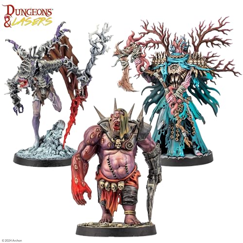 Dungeons & Lasers Dungeons Lasers Warlords of Chaos Miniatures Set 3 Large Models with Scenic Bases for use with DND and 5E Compatible RPG Games Unpainted and Unassembled - Image 5