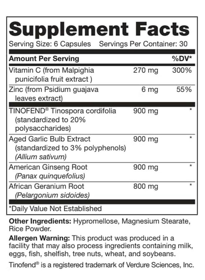 LEGION Immune- Immune Booster for Adults, Natural Immunity System Support w/Vitamin C (500mg), American Ginseng, Guduchi, and Garlic Supplement. - Image 2