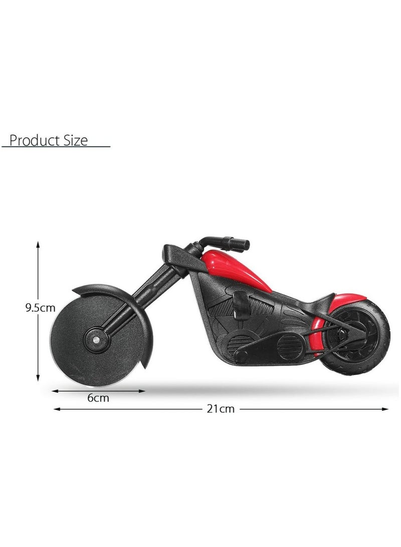 DANIM Pizza Cutter Hand Pizza Cutter Motorbike Pizza Cutter Funny Pizza Cutter Creative Pizza Cutter with Stand Used to Cut Pizza Dough Fun & Functional Kitchen Gadget - Image 4
