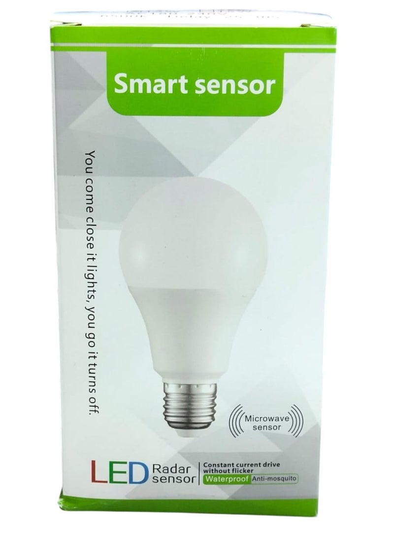 Generic "Smart LED Bulb with Microwave Radar Motion Sensor – 12W, E27 Base, 6500K, Waterproof, Auto On/Off  - Image 2